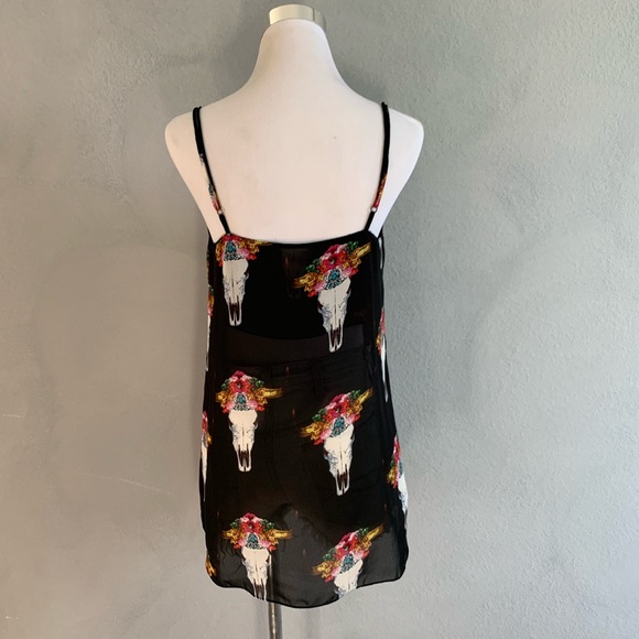 Show Me Your MuMu Estella Tank - Floral Skull/Bull - Picture 7 of 8
